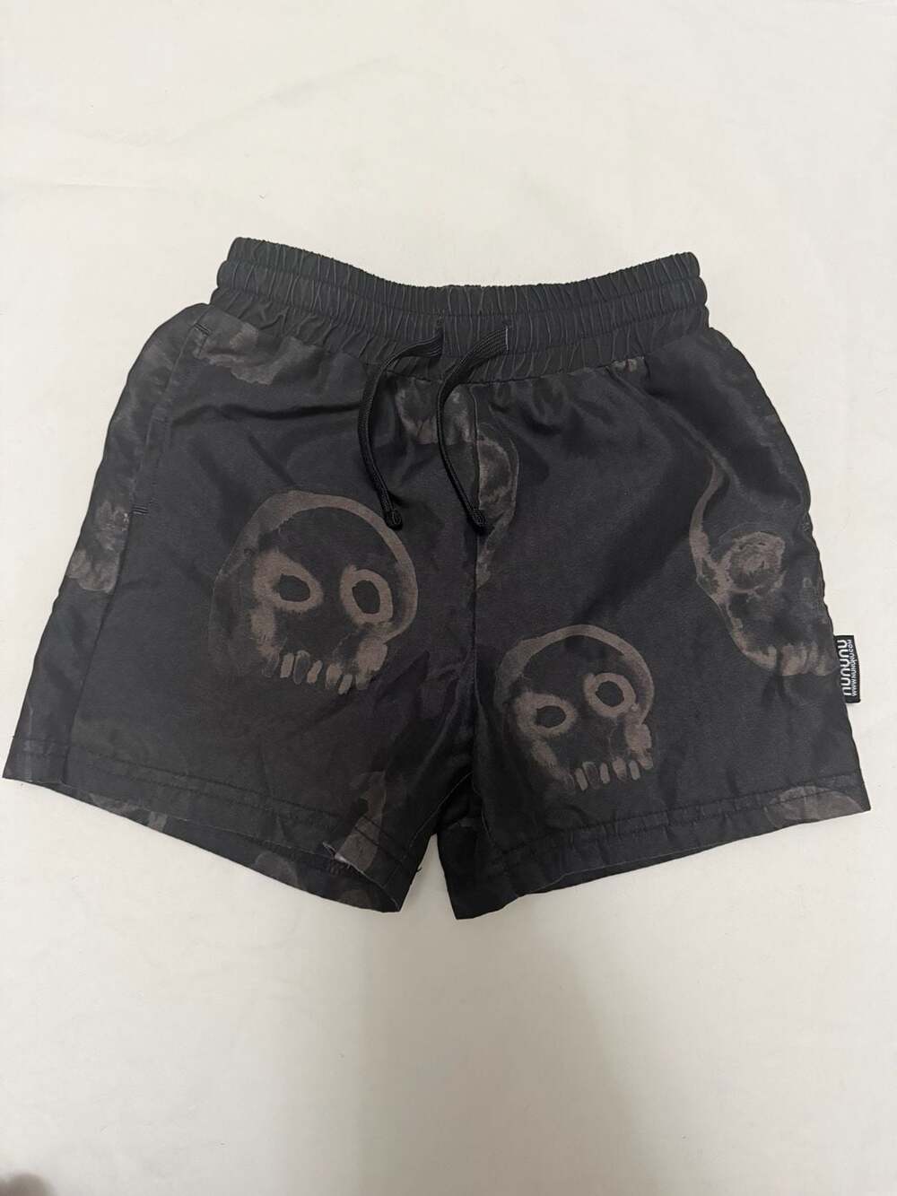 Nununu Skull Print Swim Shorts Black